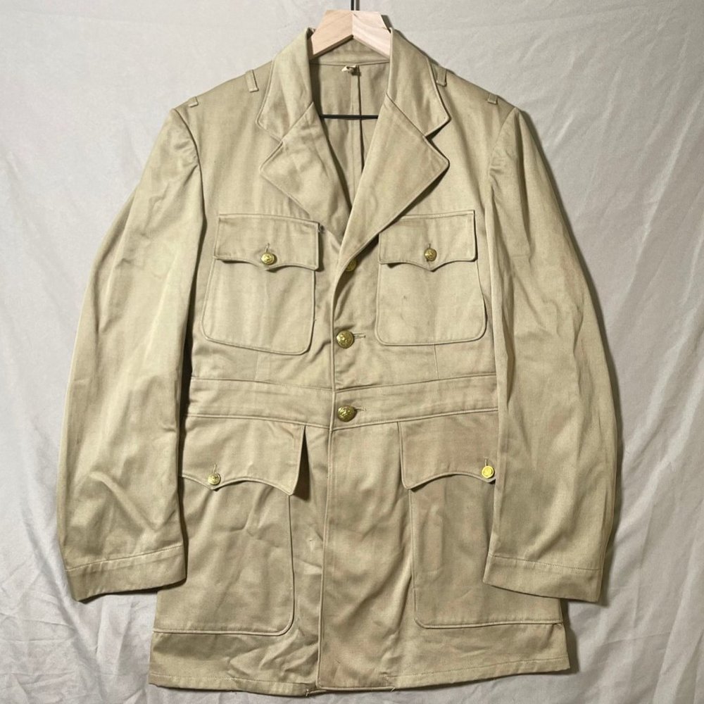 Vintage 1940s regulation US naval officers khaki jacket coat Mens size Small
